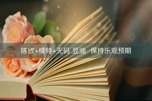 陈欣+模特+无码 豆油  保持乐观预期