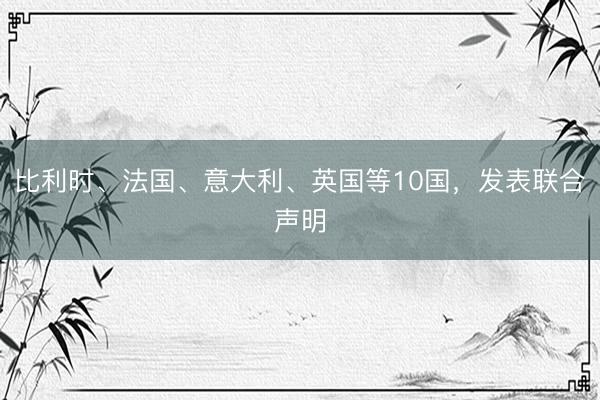 比利时、法国、意大利、英国等10国，发表联合声明