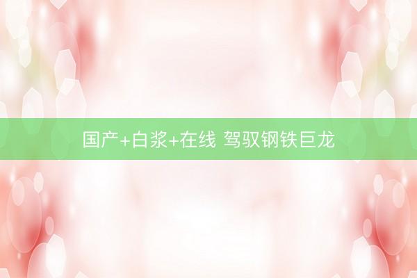 国产+白浆+在线 驾驭钢铁巨龙