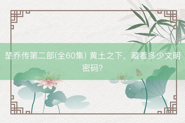 楚乔传第二部(全60集) 黄土之下，藏着多少文明密码？