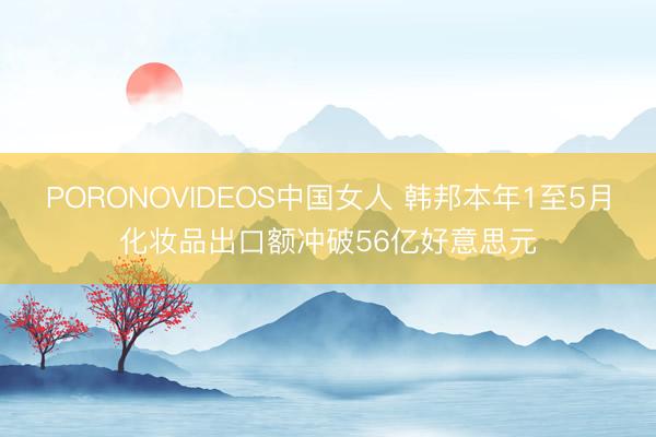PORONOVIDEOS中国女人 韩邦本年1至5月化妆品出口额冲破56亿好意思元