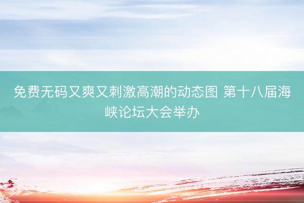 免费无码又爽又刺激高潮的动态图 第十八届海峡论坛大会举办