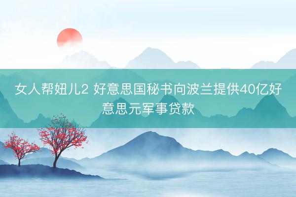 女人帮妞儿2 好意思国秘书向波兰提供40亿好意思元军事贷款