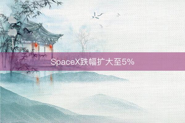SpaceX跌幅扩大至5%